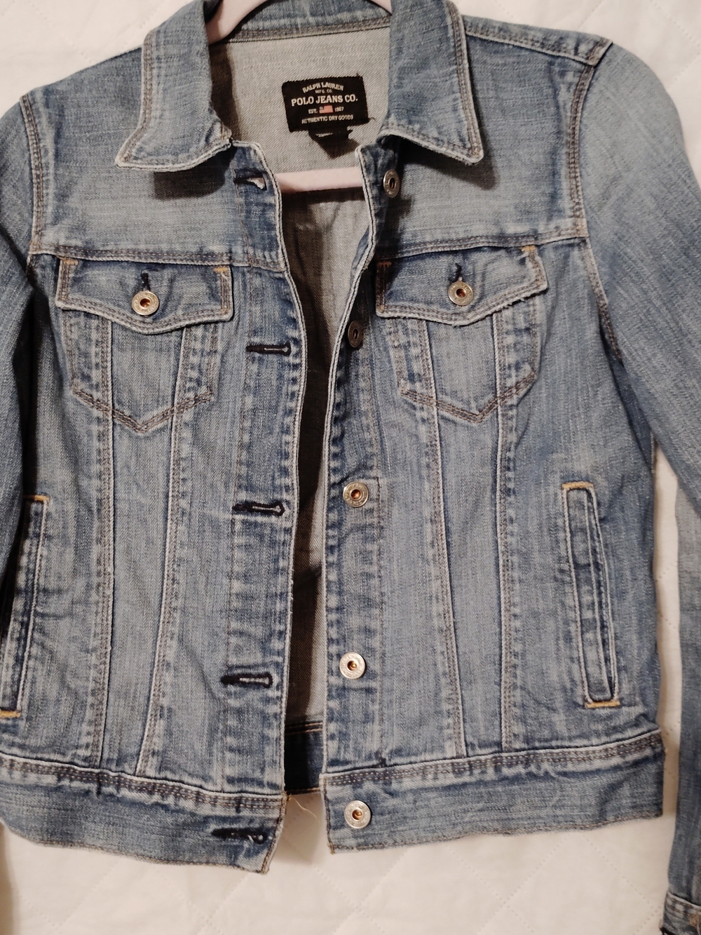 Ralph Lauren Light Blue Denim Jean Jacket Size Medium